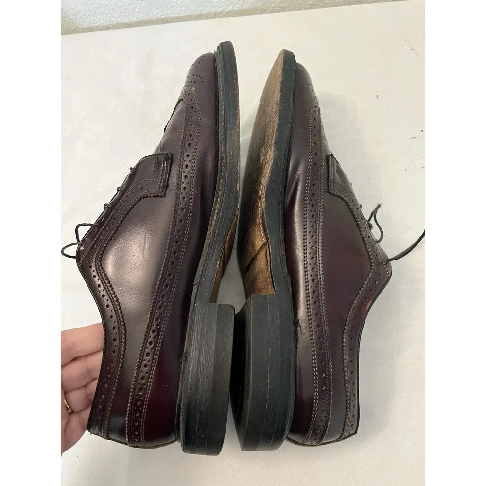 O'SULLIVAN Mens Oxfords Size 11‎ Dark Brown Wingtip Leather Dress Shoes Lace Up